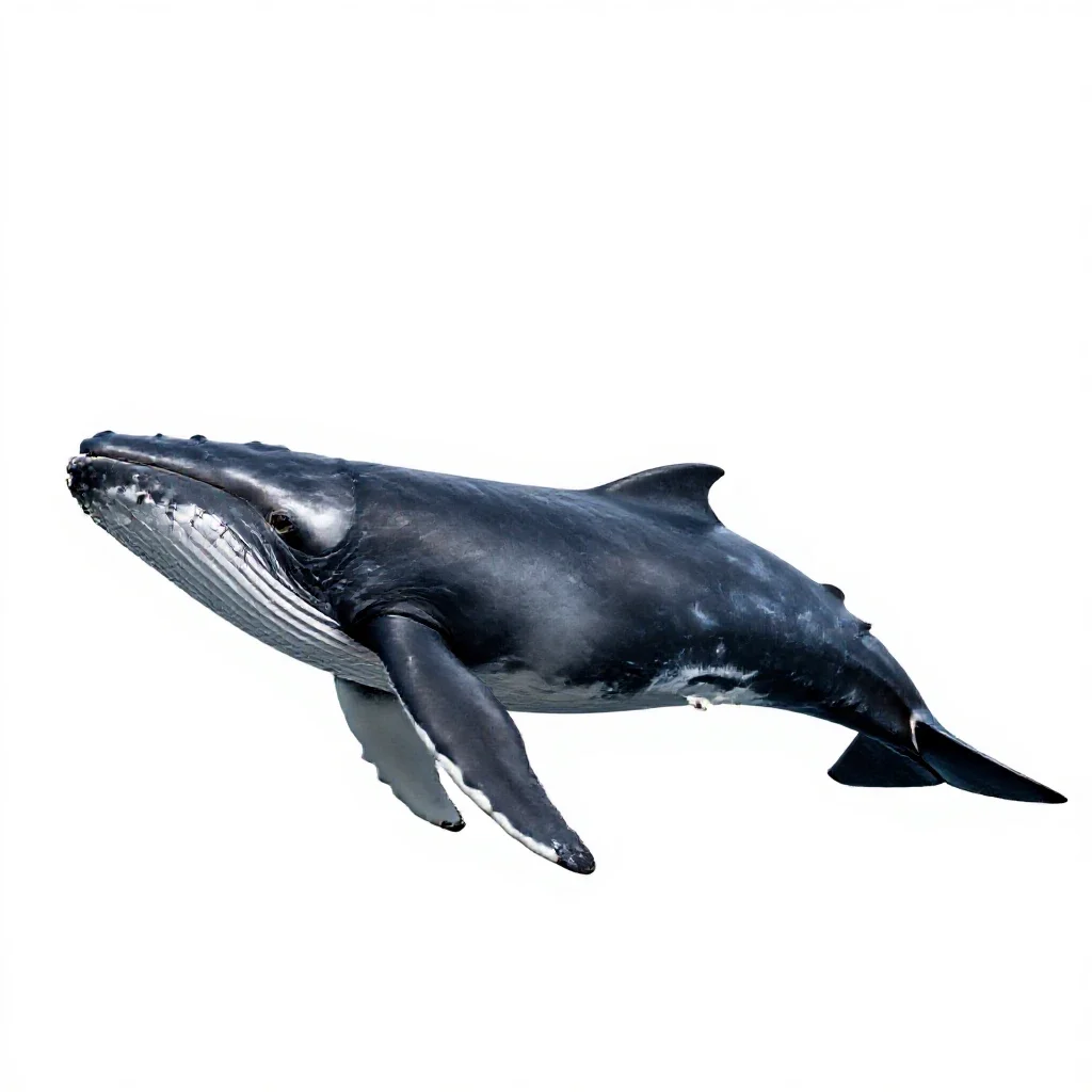 Rorqual isolated on a white background