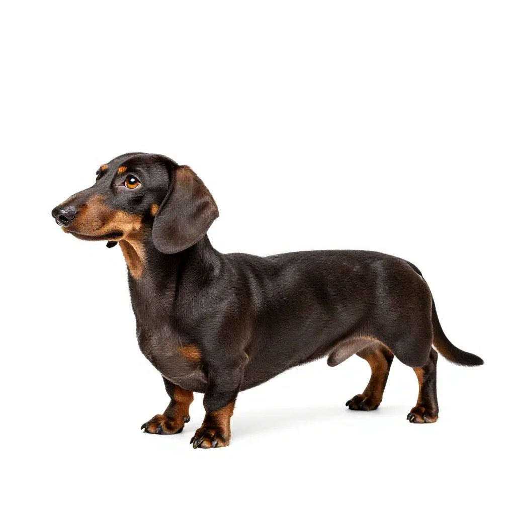Sausage dog isolated on a white background