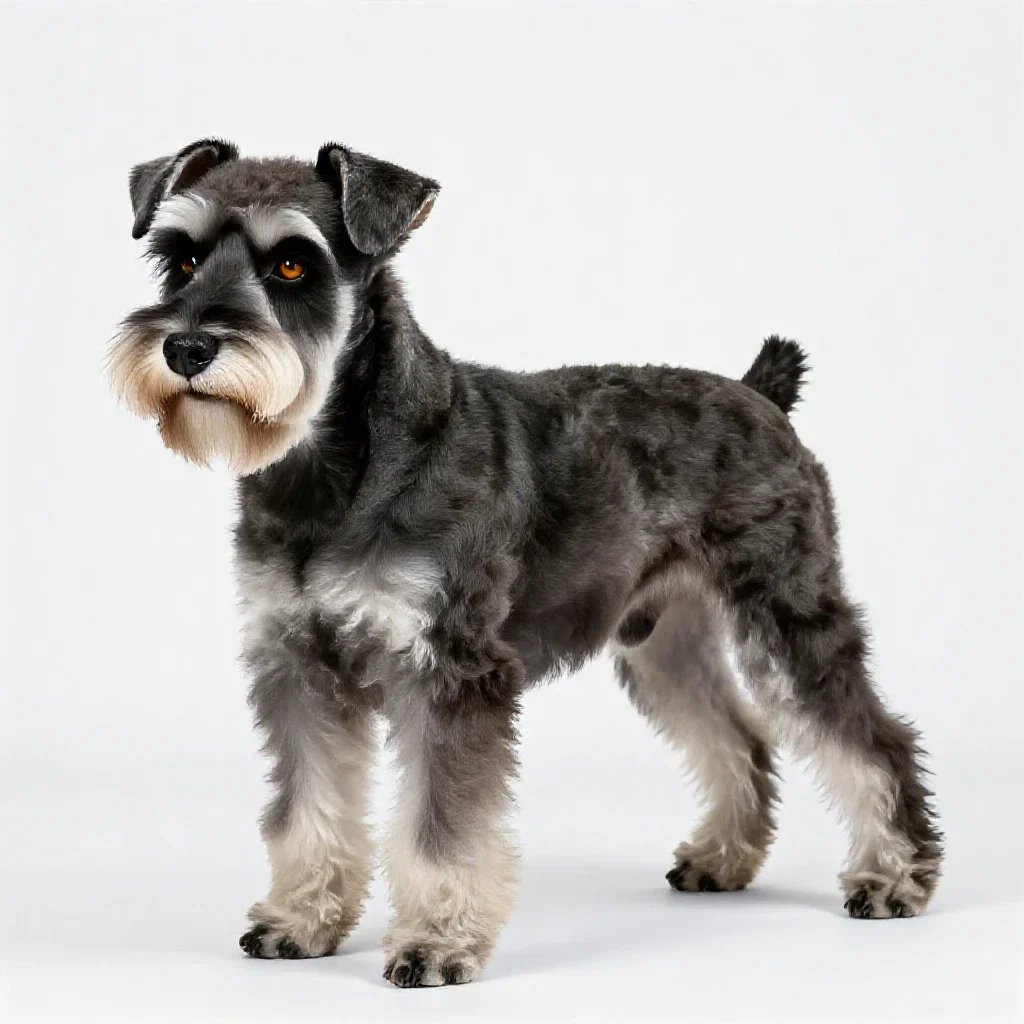 Schnauzer isolated on a white background