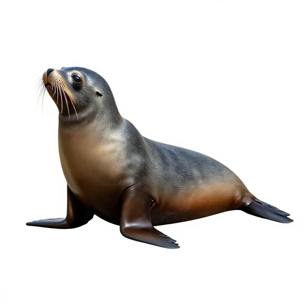 Sea lion isolated on a white background