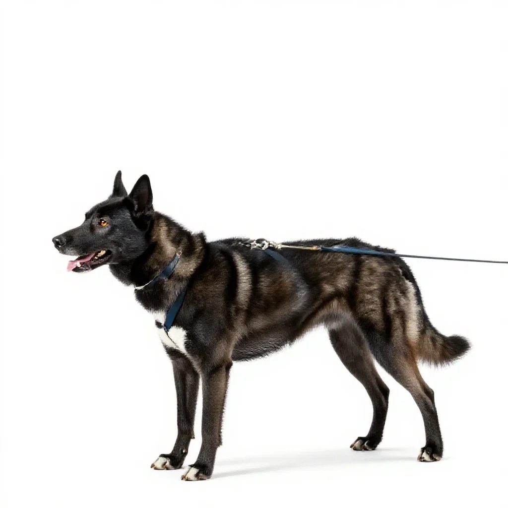 Sled dog isolated on a white background