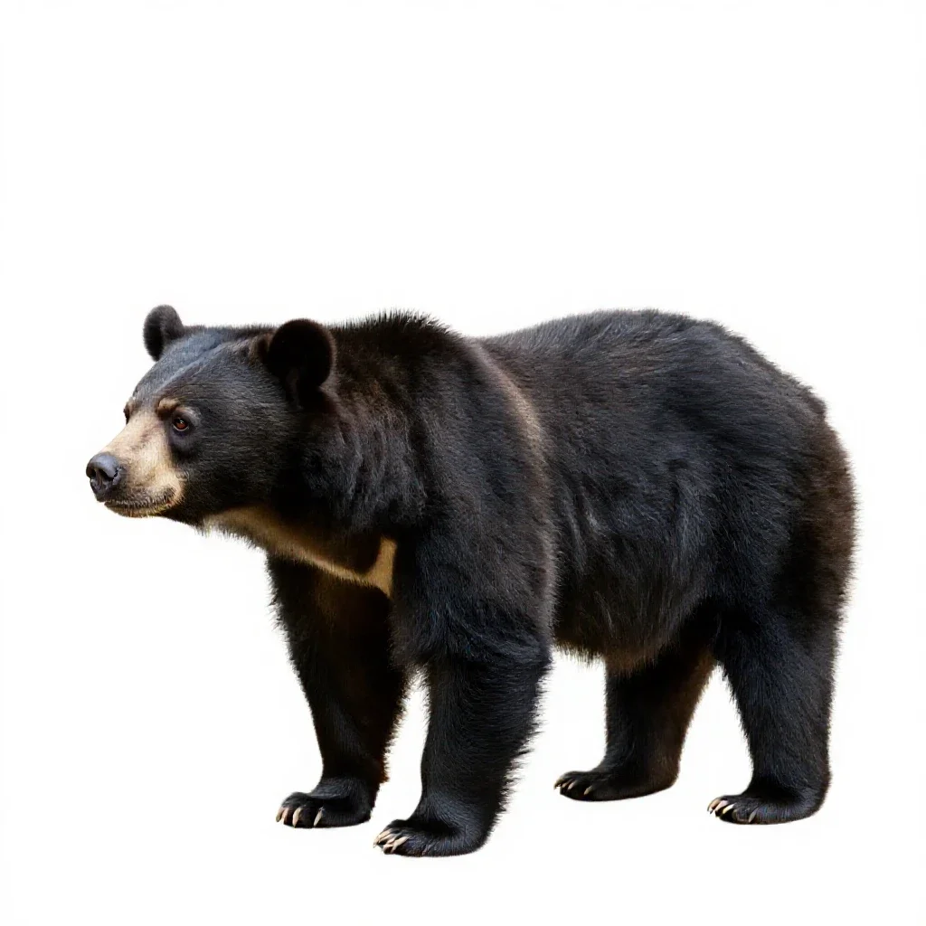 Sloth bear isolated on a white background