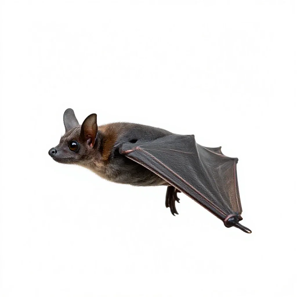Spearnose bat isolated on a white background