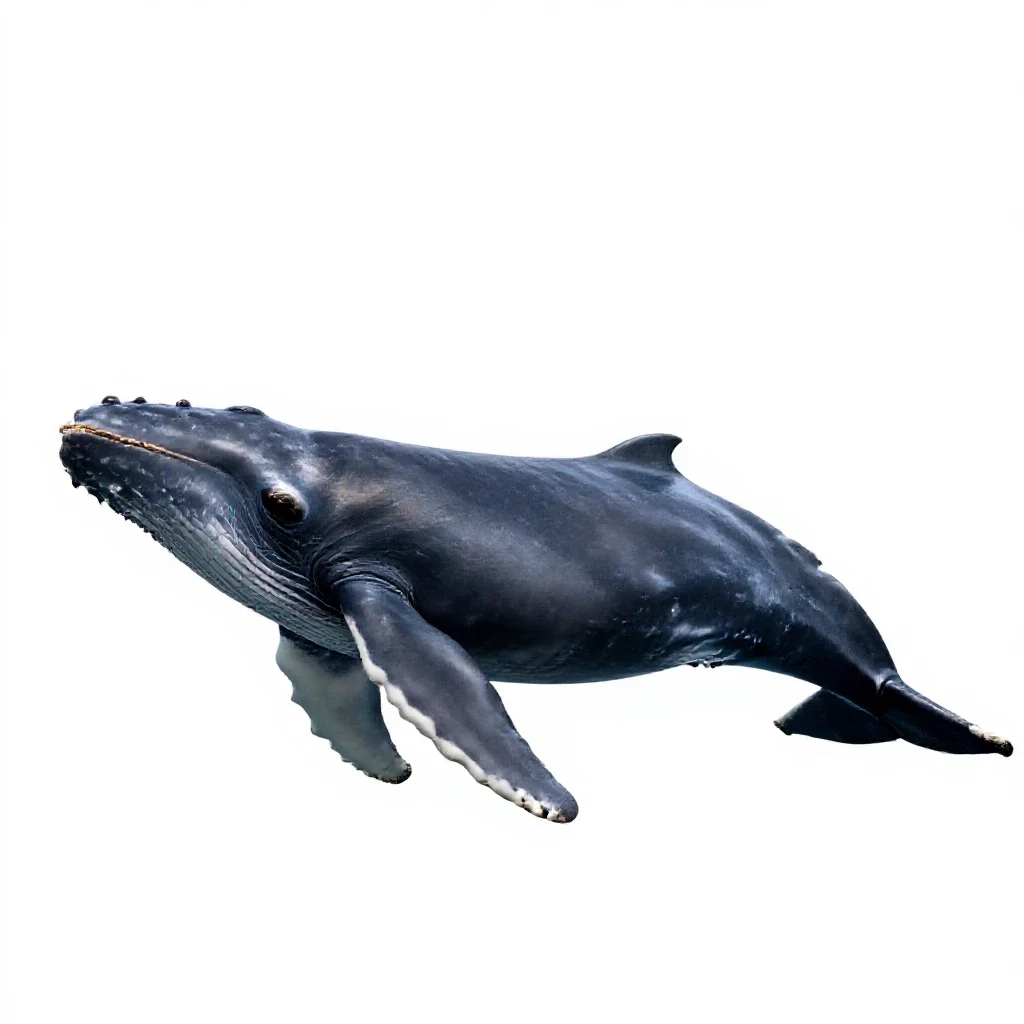Sperm whale isolated on a white background