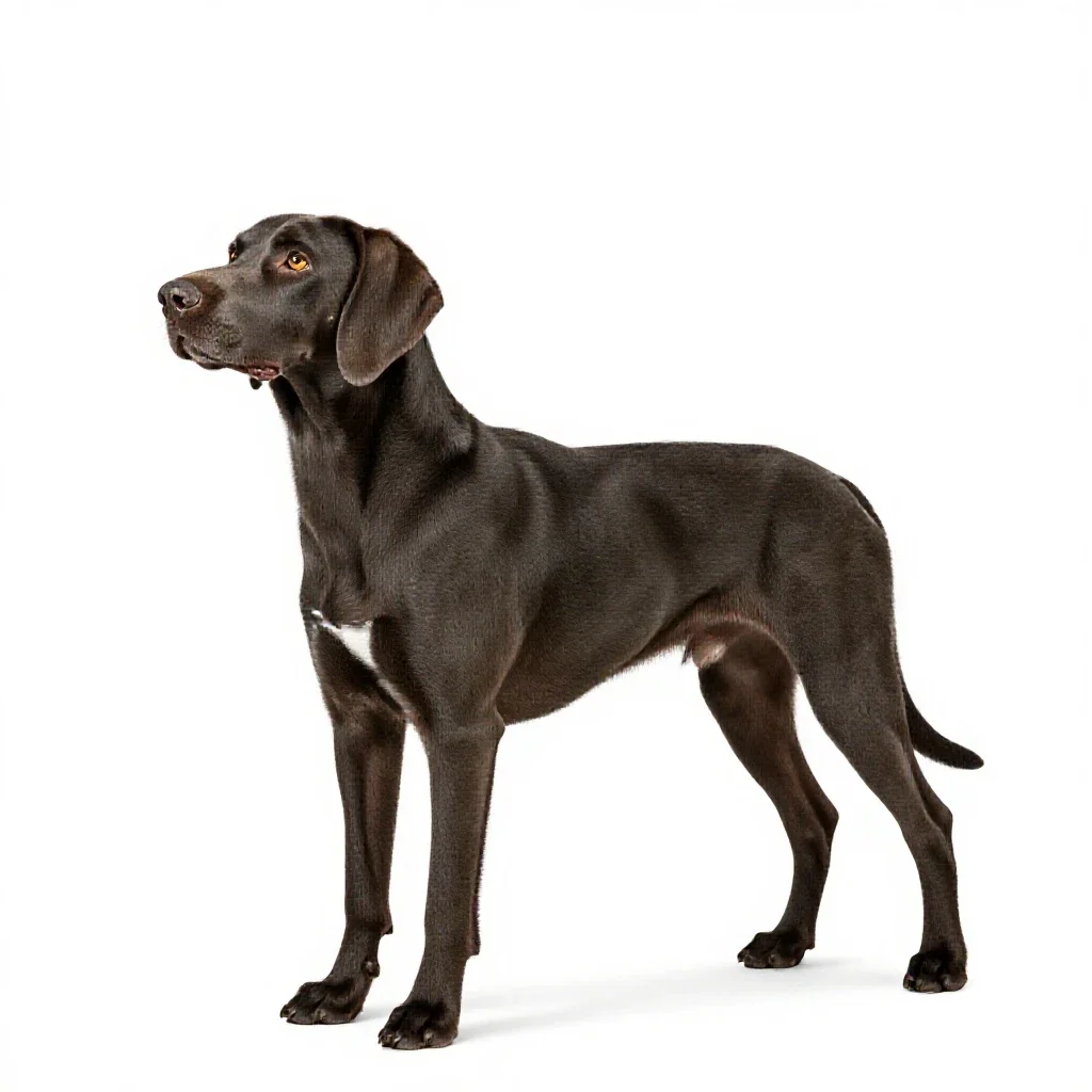 Sporting dog isolated on a white background