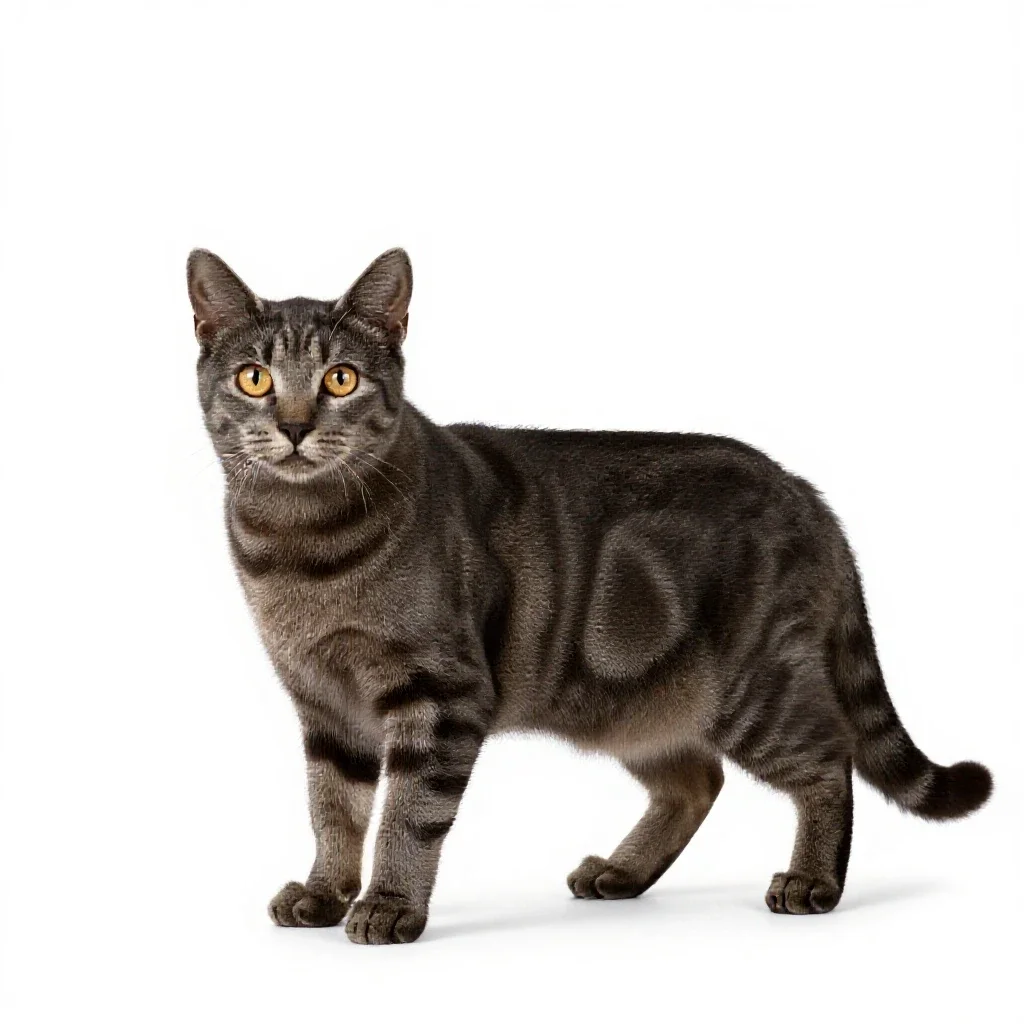 Tabby isolated on a white background