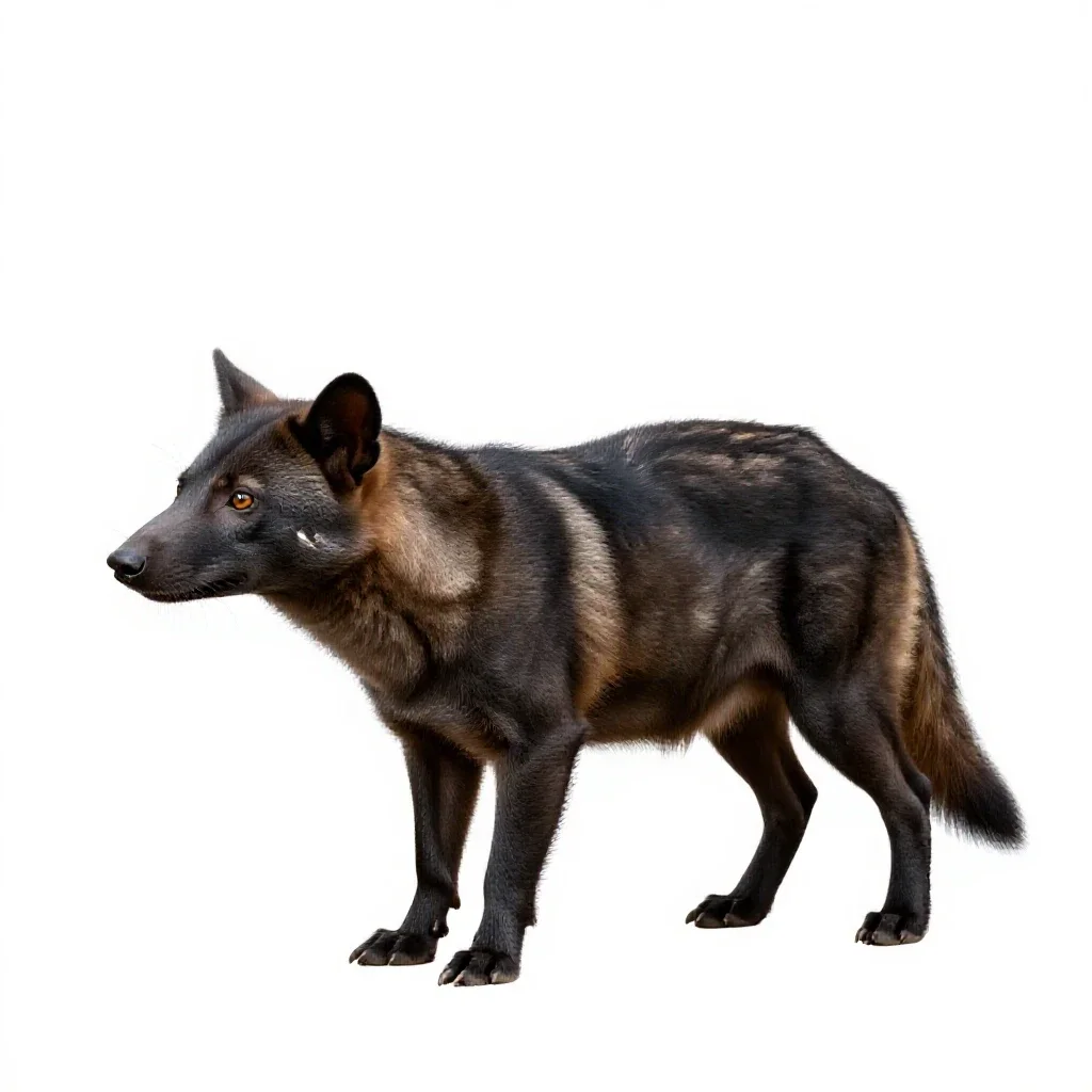 Thylacine isolated on a white background