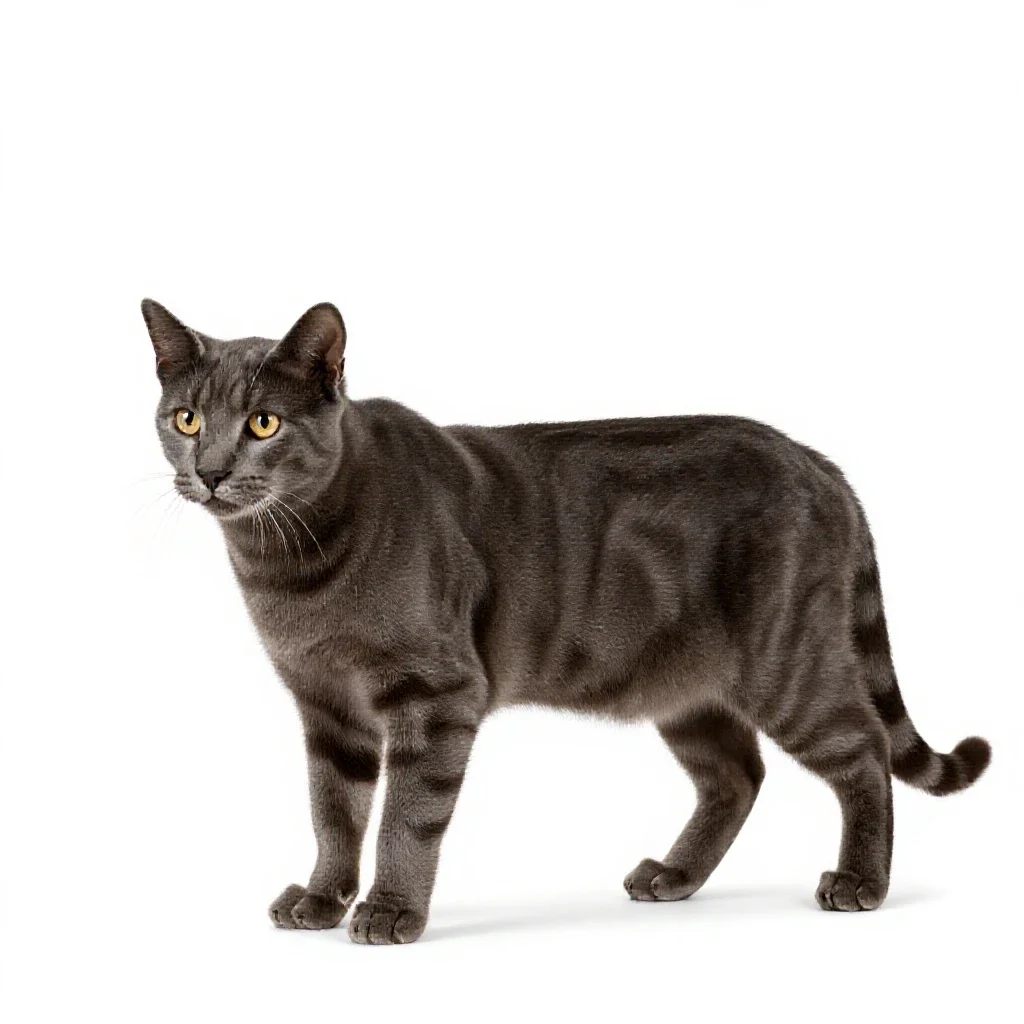 Tiger cat isolated on a white background