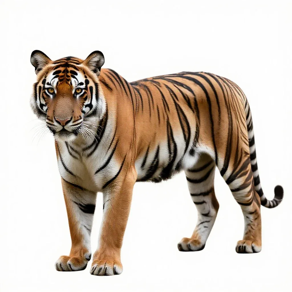 Tiger isolated on a white background