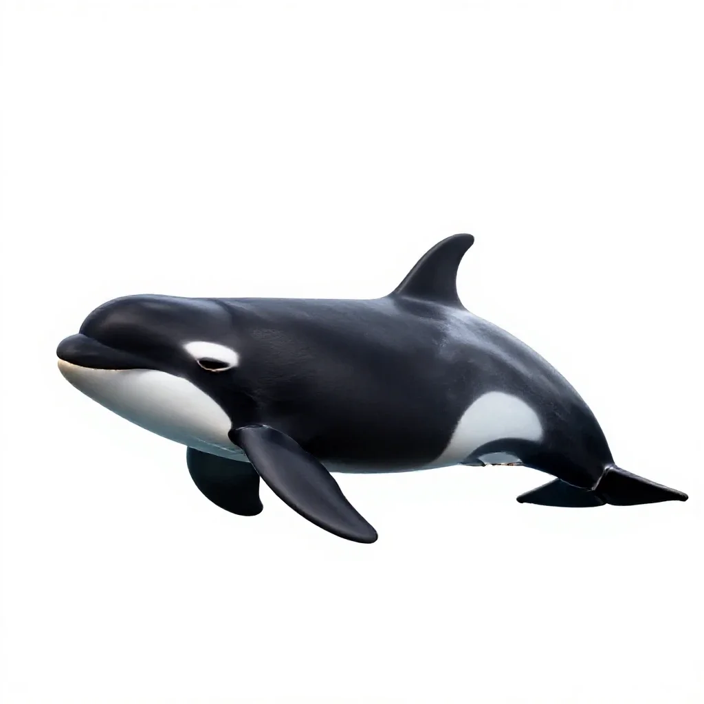Toothed whale isolated on a white background