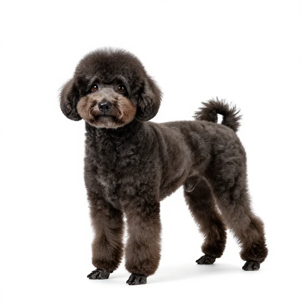 Toy poodle isolated on a white background