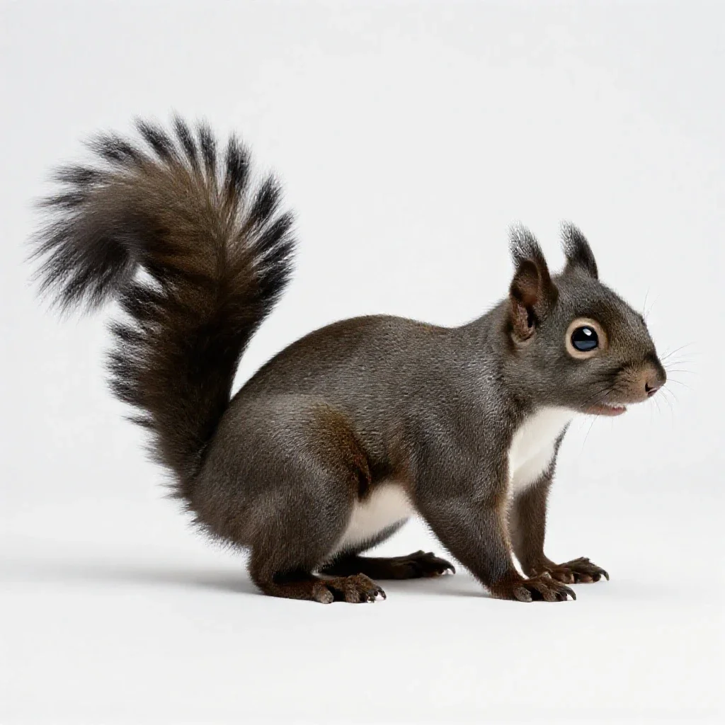 Tree squirrel isolated on a white background