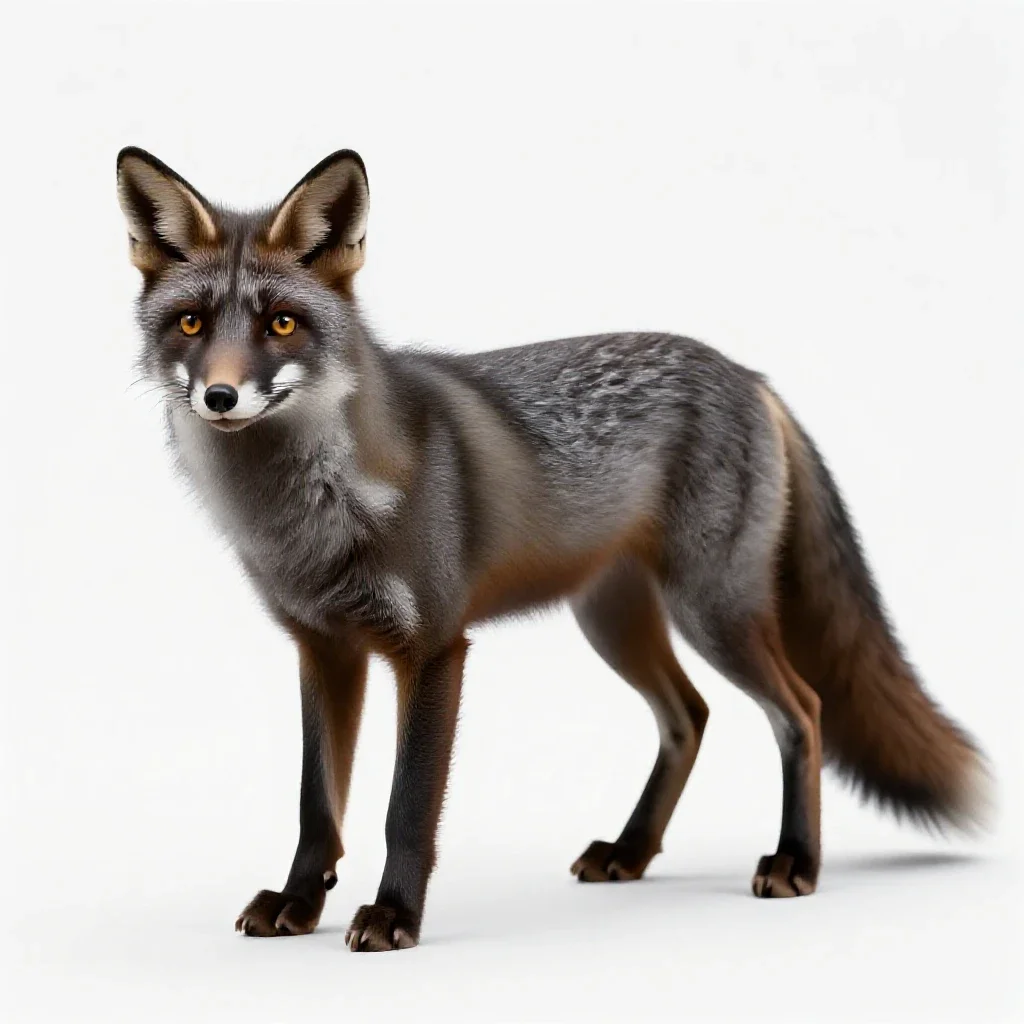Vixen isolated on a white background