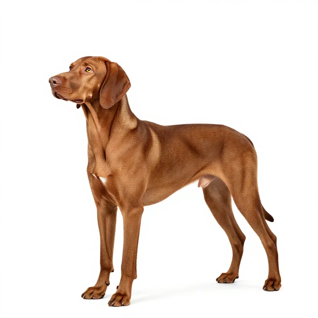 Vizsla isolated on a white background
