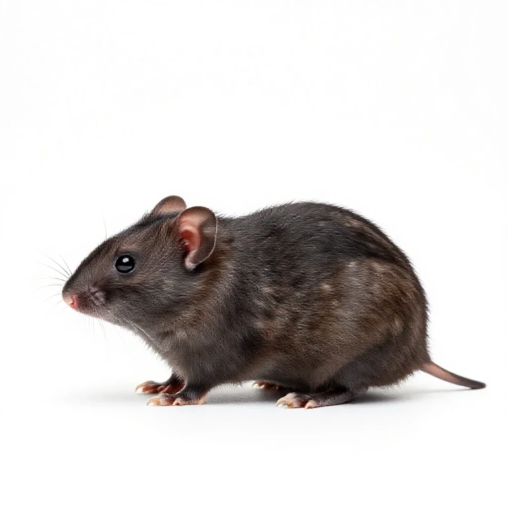Vole isolated on a white background