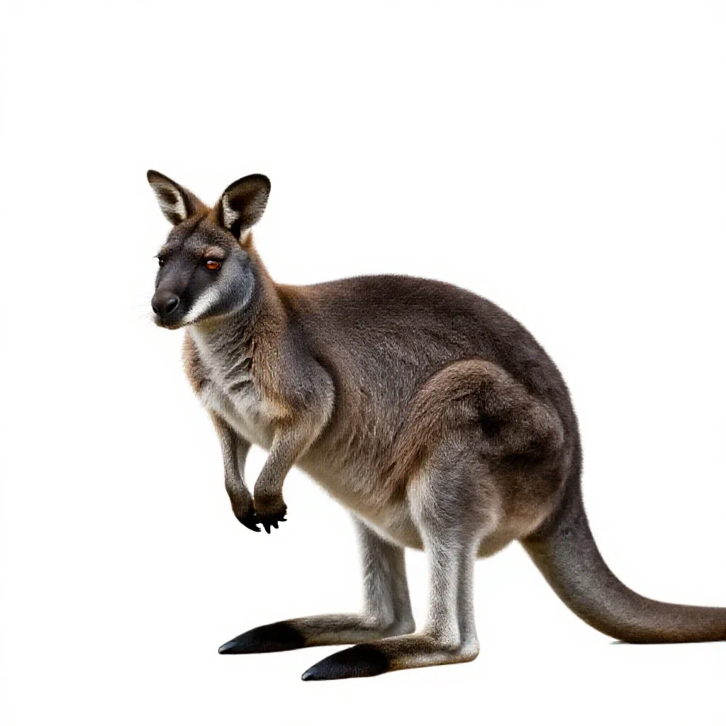 Wallaby isolated on a white background