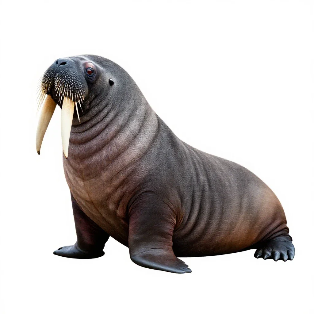 Walrus isolated on a white background