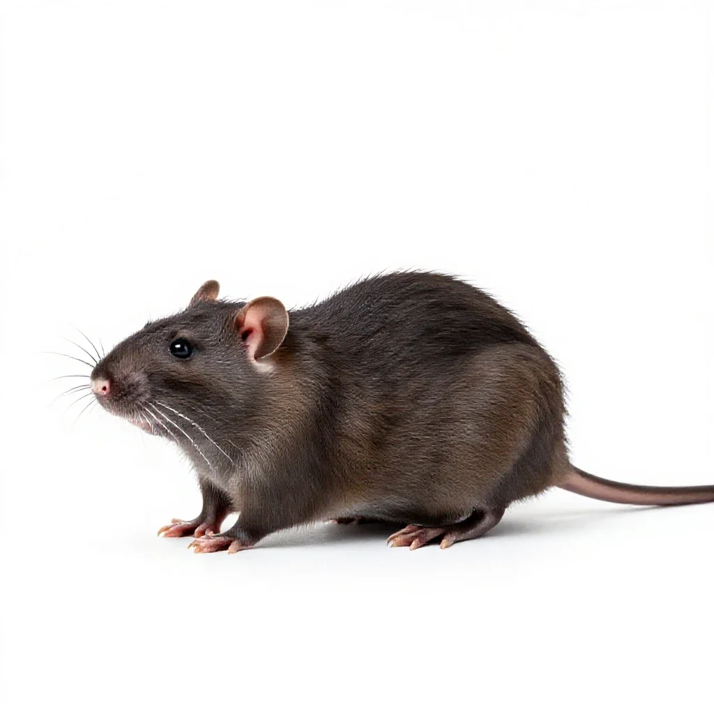 Water rat isolated on a white background