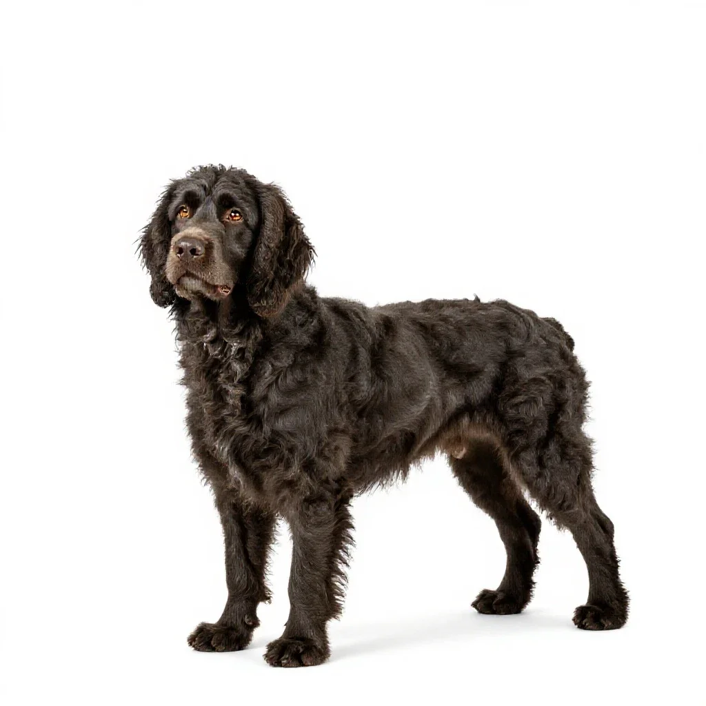 Water spaniel isolated on a white background