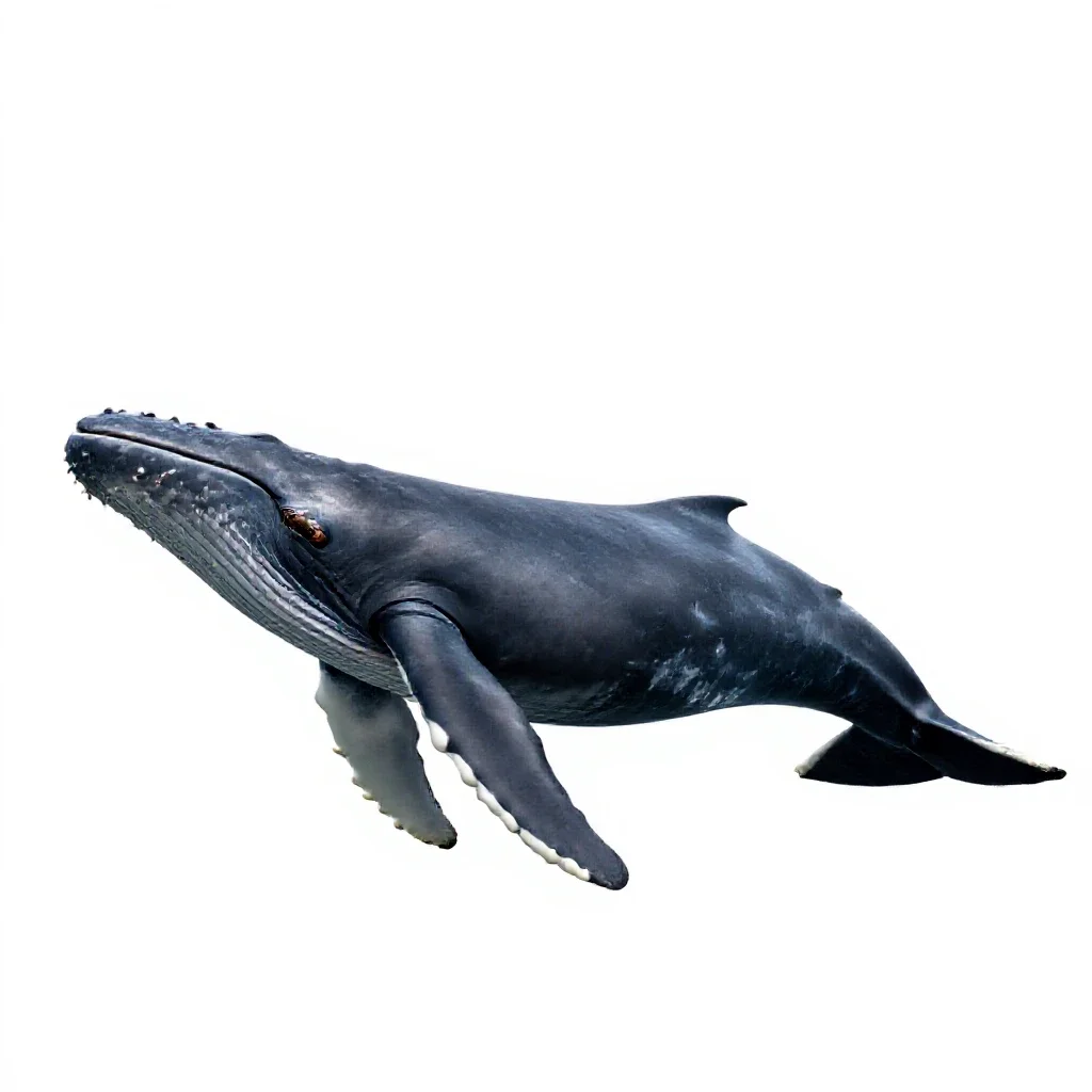 Whale isolated on a white background