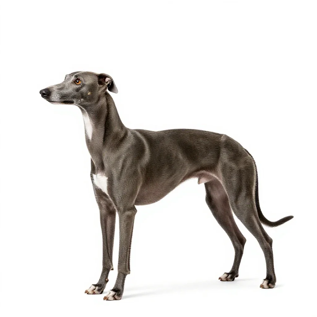 Whippet isolated on a white background