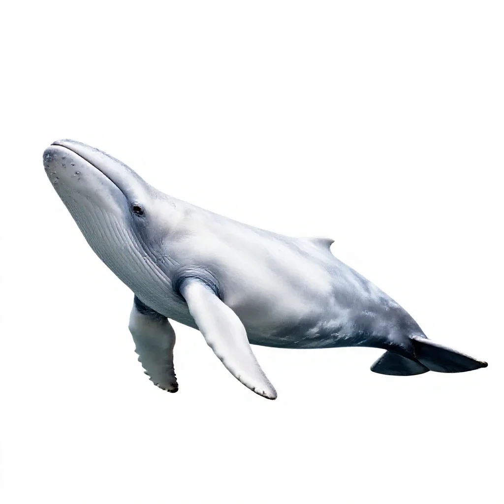 White whale isolated on a white background