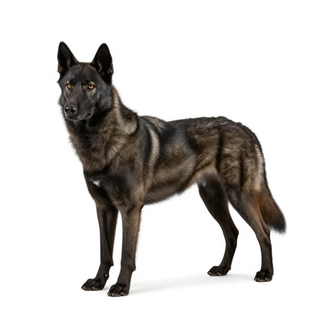 Wild dog isolated on a white background
