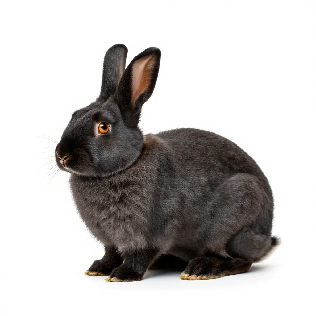 Wood rabbit isolated on a white background