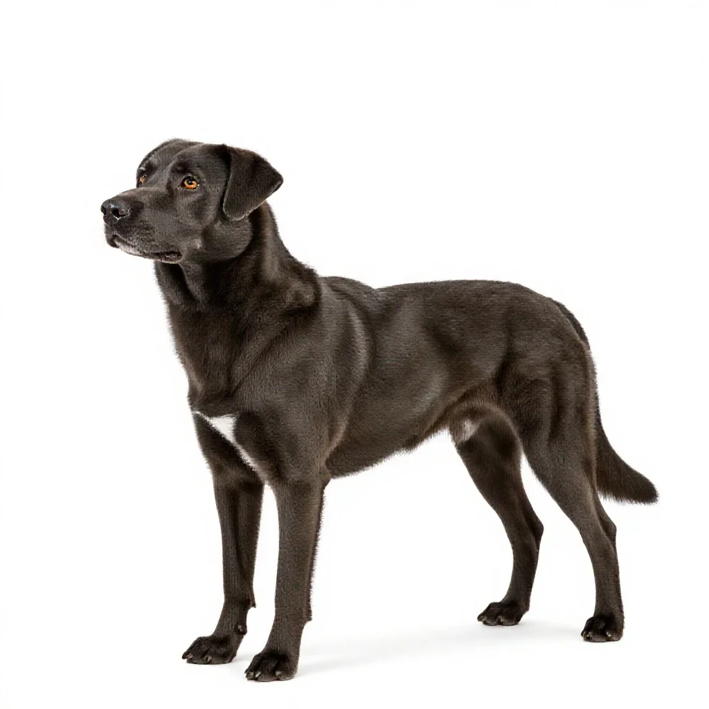 Working dog isolated on a white background