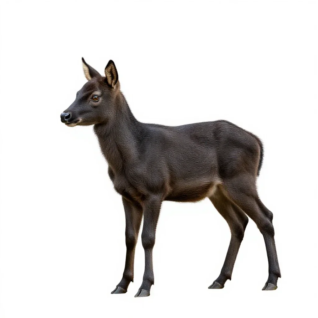 Yearling isolated on a white background