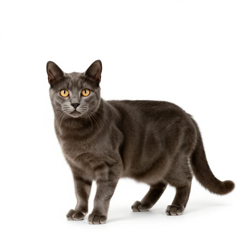 Alley cat isolated on a white background