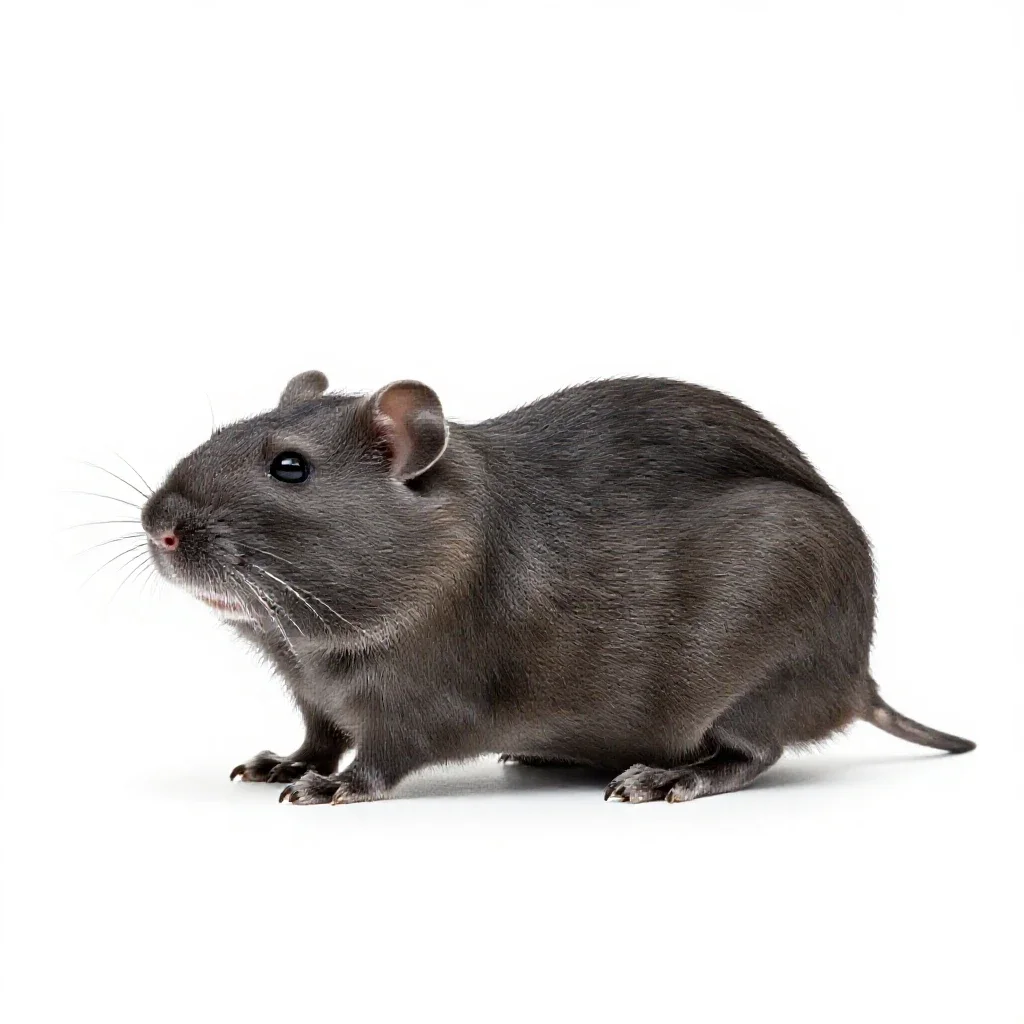 Eastern woodrat isolated on a white background