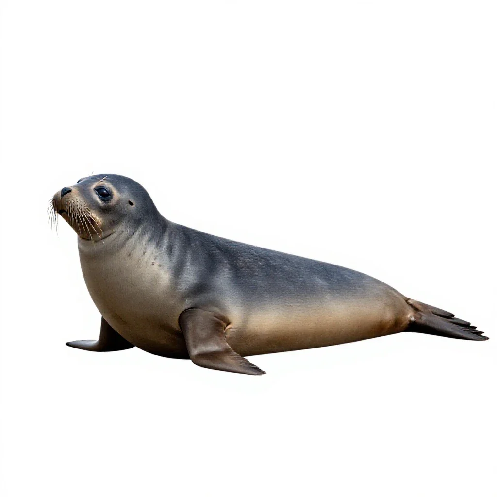 Elephant seal isolated on a white background
