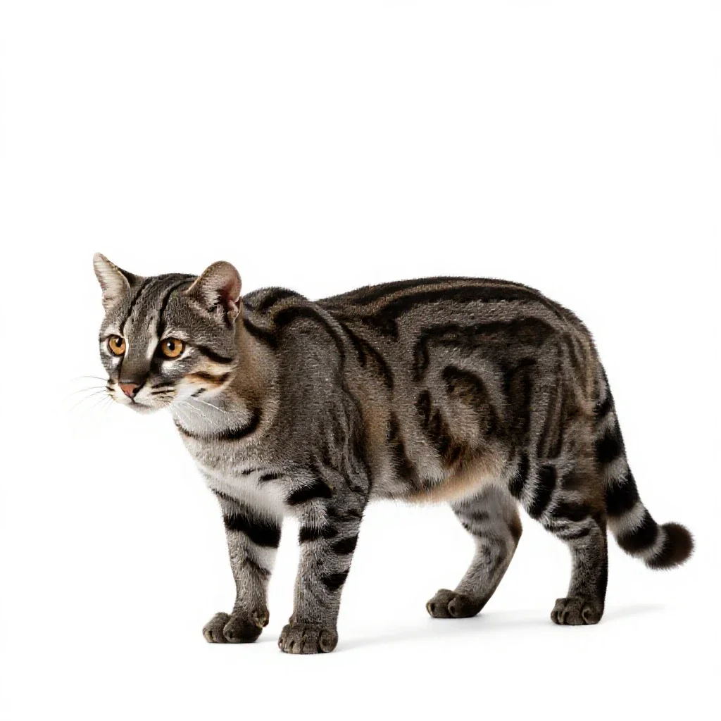 Ocelot isolated on a white background