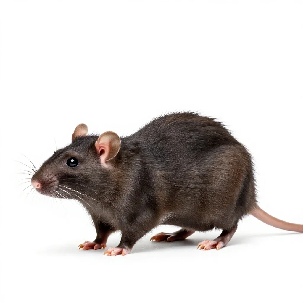 Opossum rat isolated on a white background
