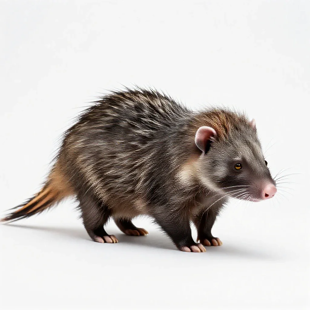 Opossum isolated on a white background