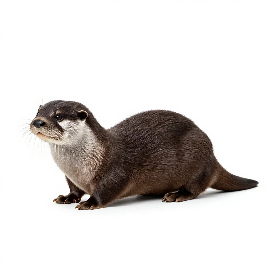 Otter shrew isolated on a white background