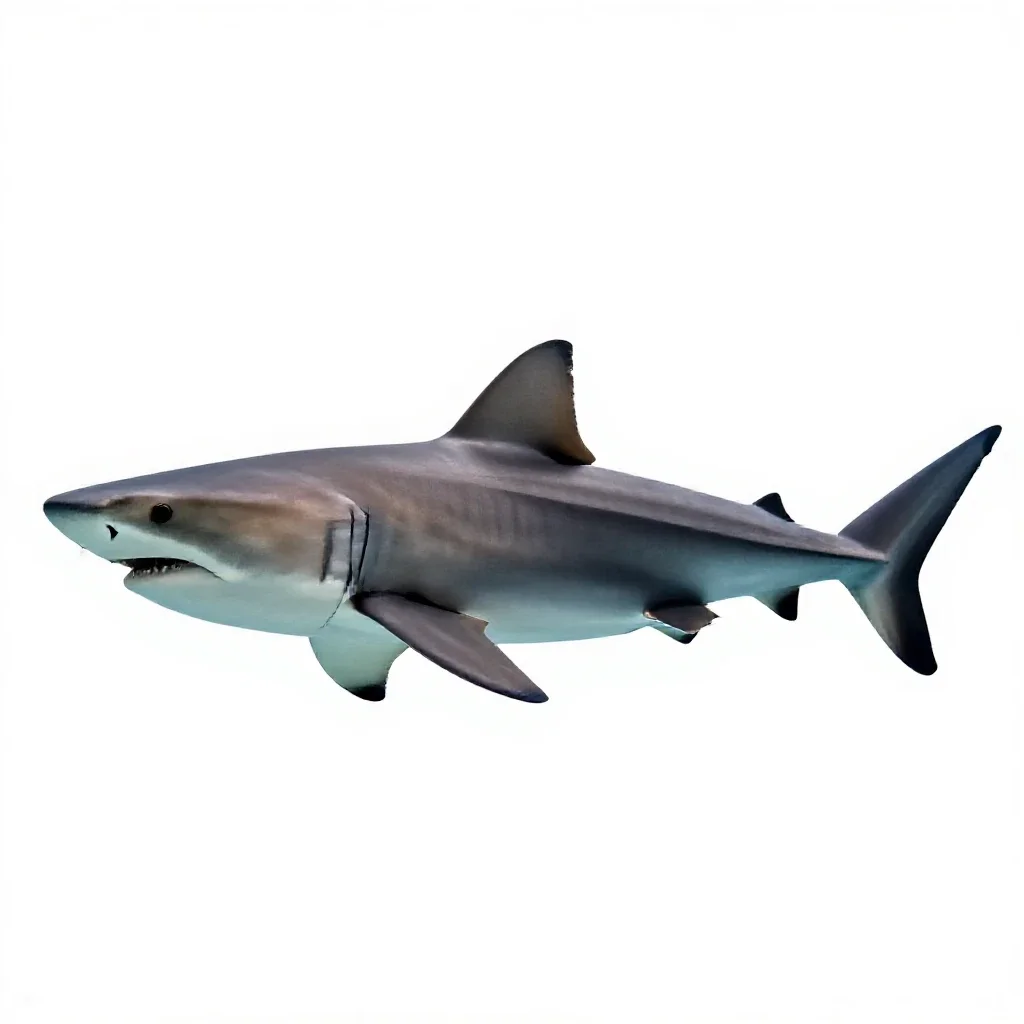 Basking shark isolated on a white background