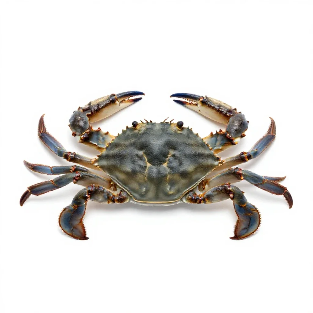Blue crab isolated on a white background