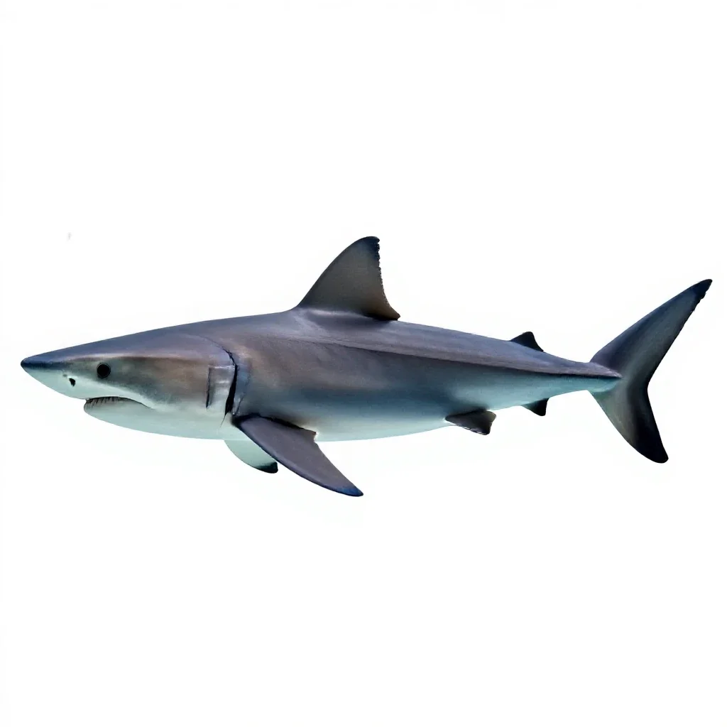 Blue shark isolated on a white background