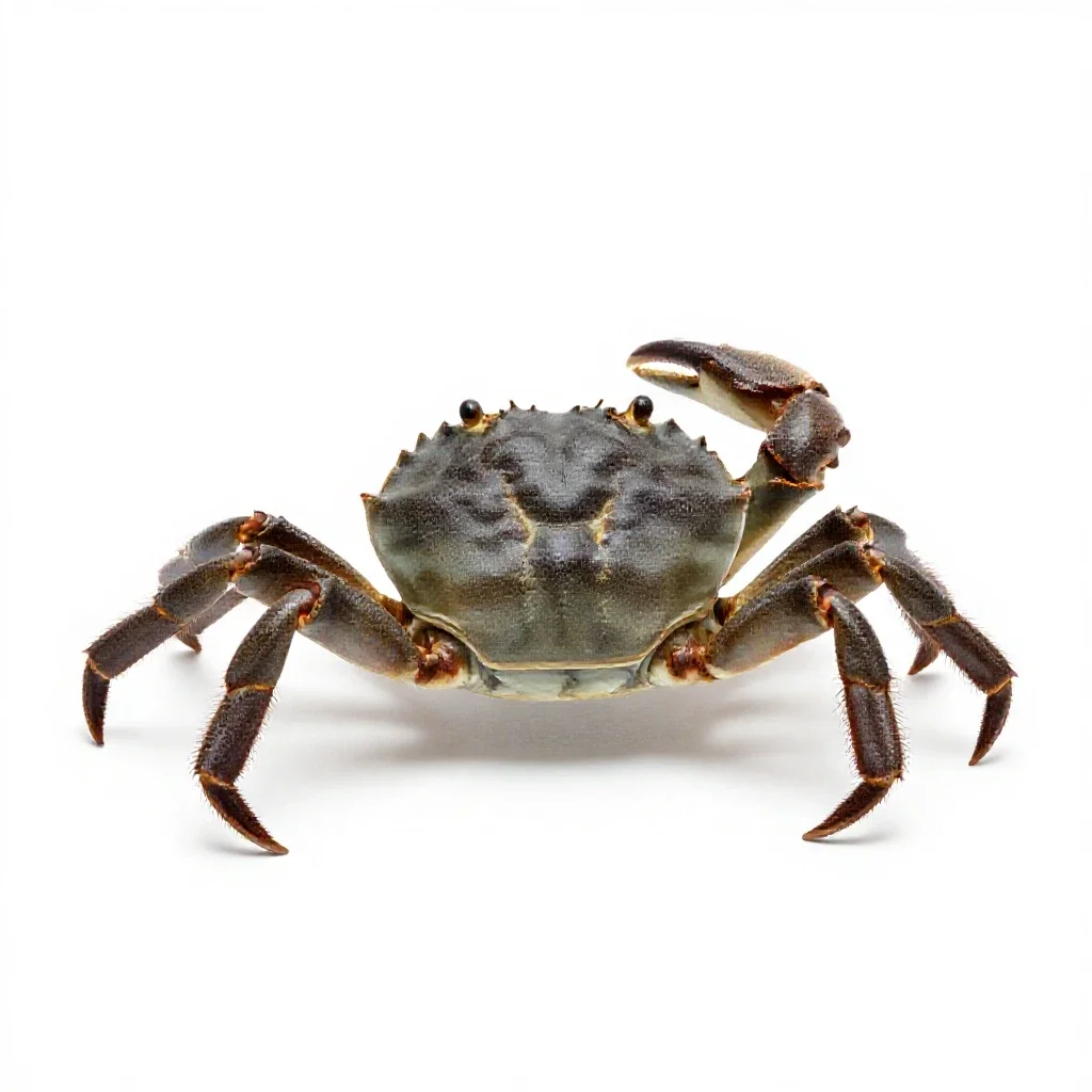Brachyuran isolated on a white background