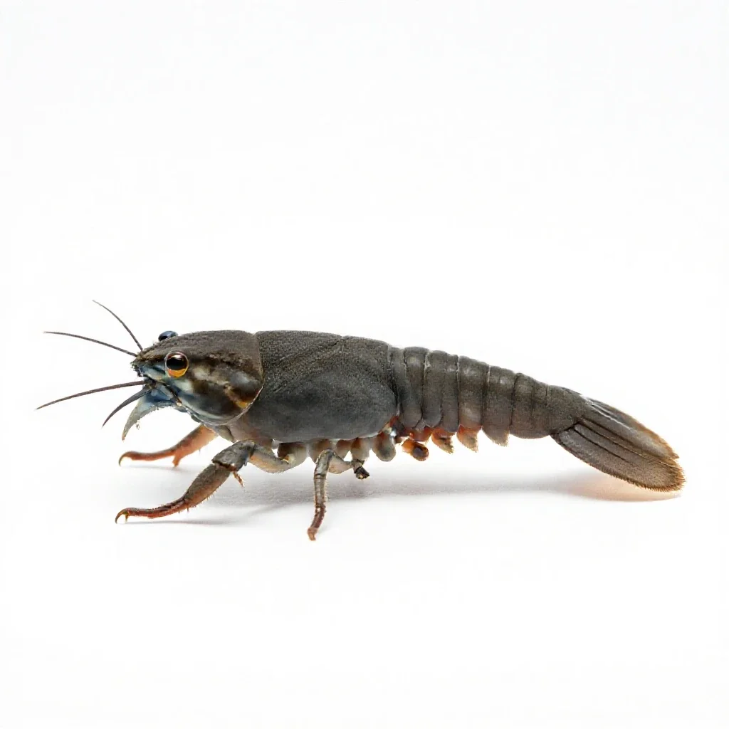 Branchiopod crustacean isolated on a white background