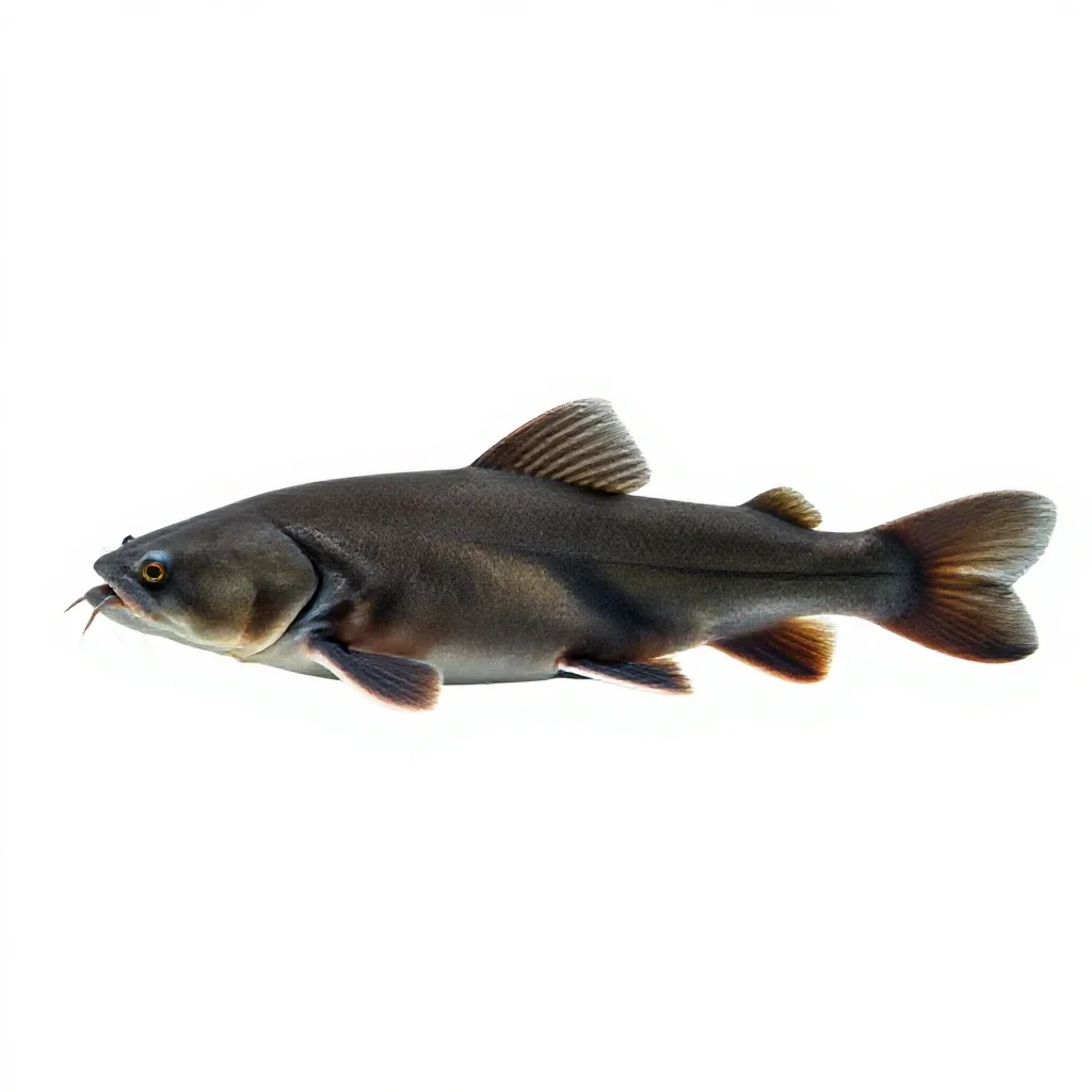 Buffalo fish isolated on a white background