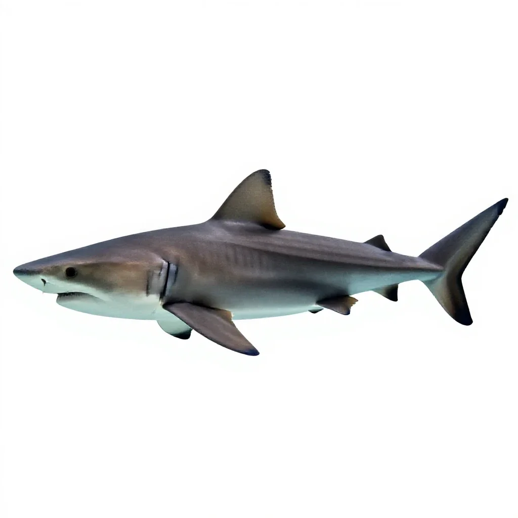 Bull shark isolated on a white background