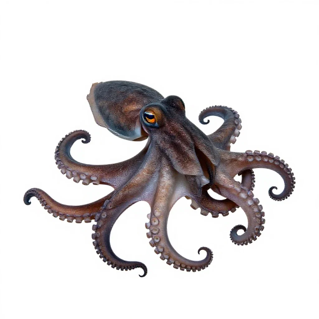 Cephalopod isolated on a white background