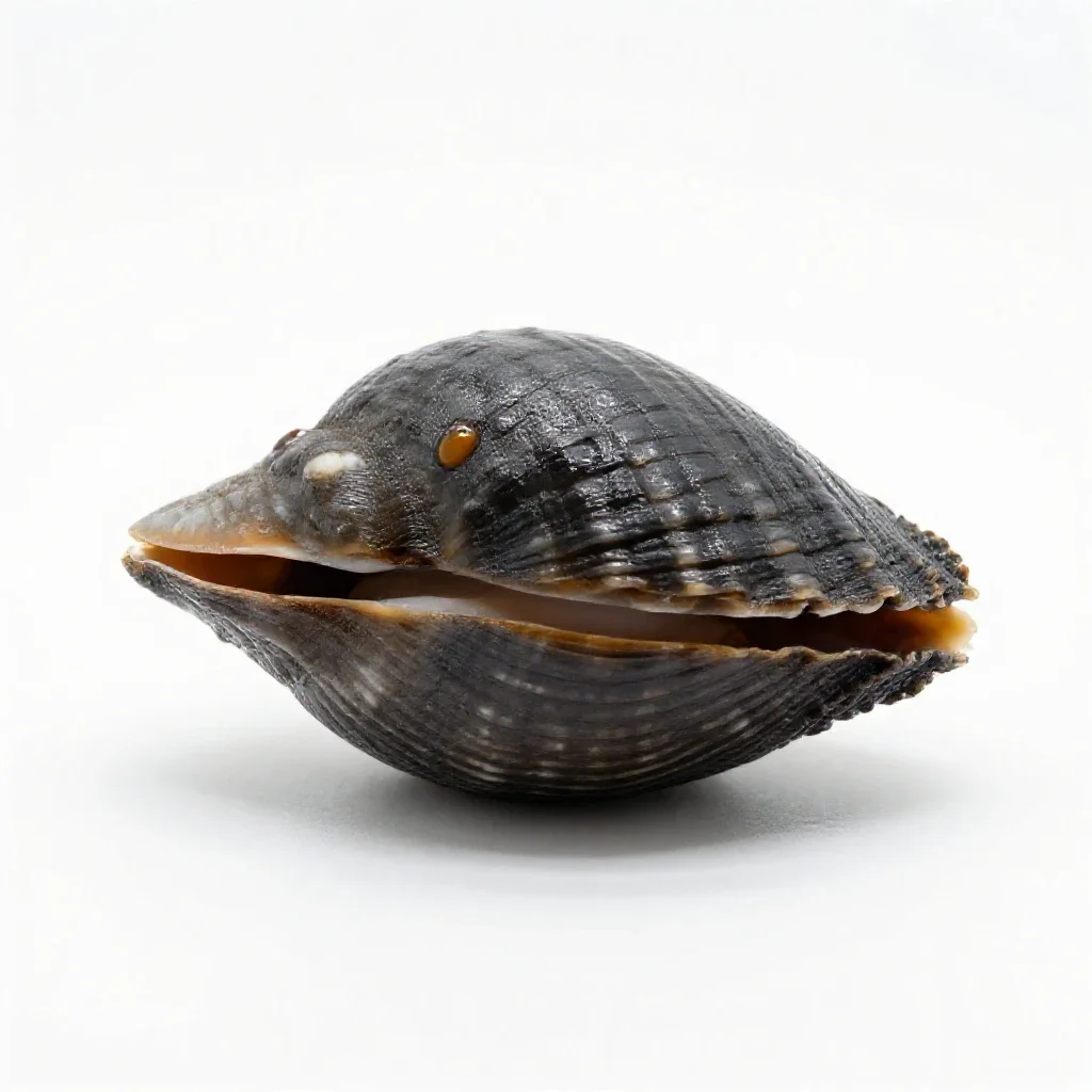 Common limpet isolated on a white background