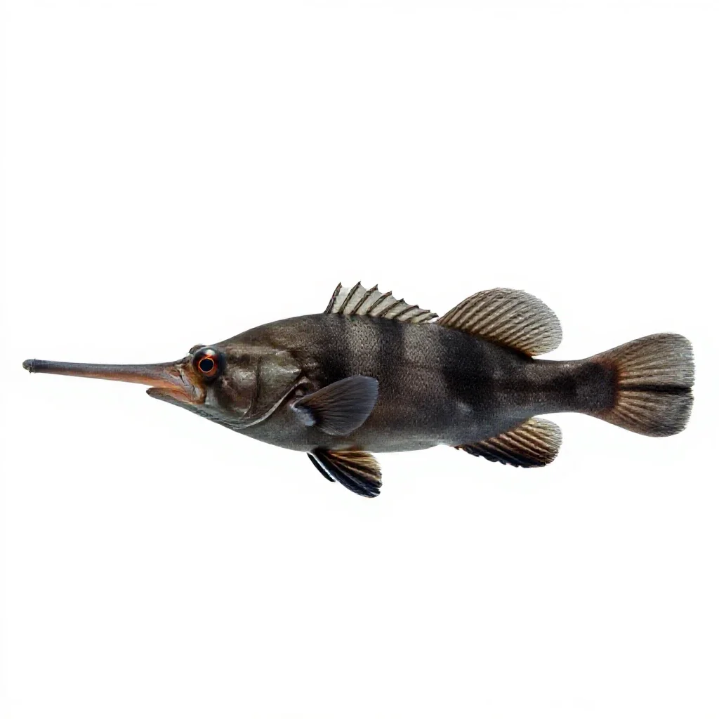 Cornetfish isolated on a white background