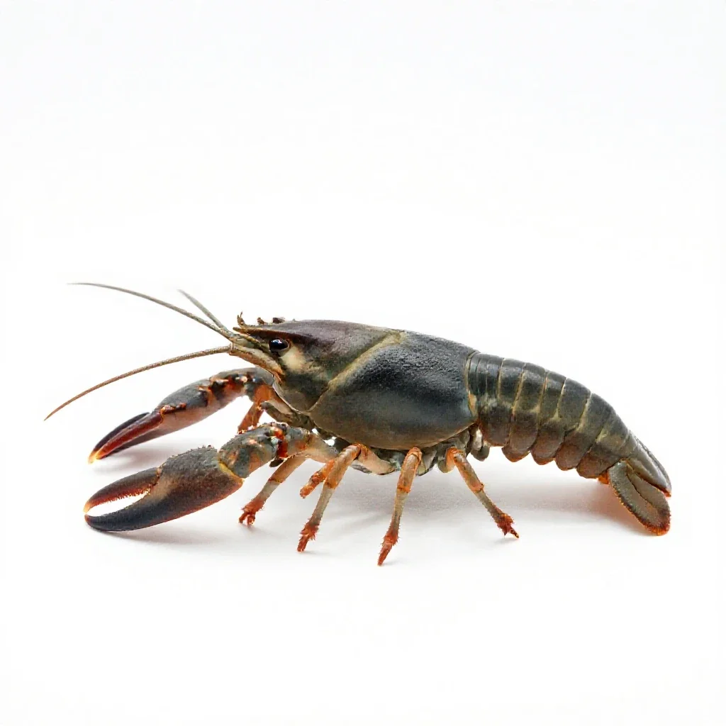 Crayfish isolated on a white background
