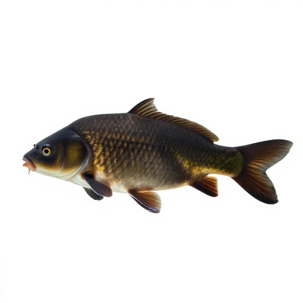Crucian carp isolated on a white background