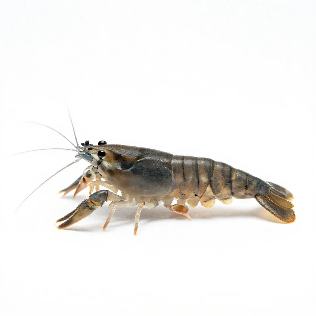 Fairy shrimp isolated on a white background